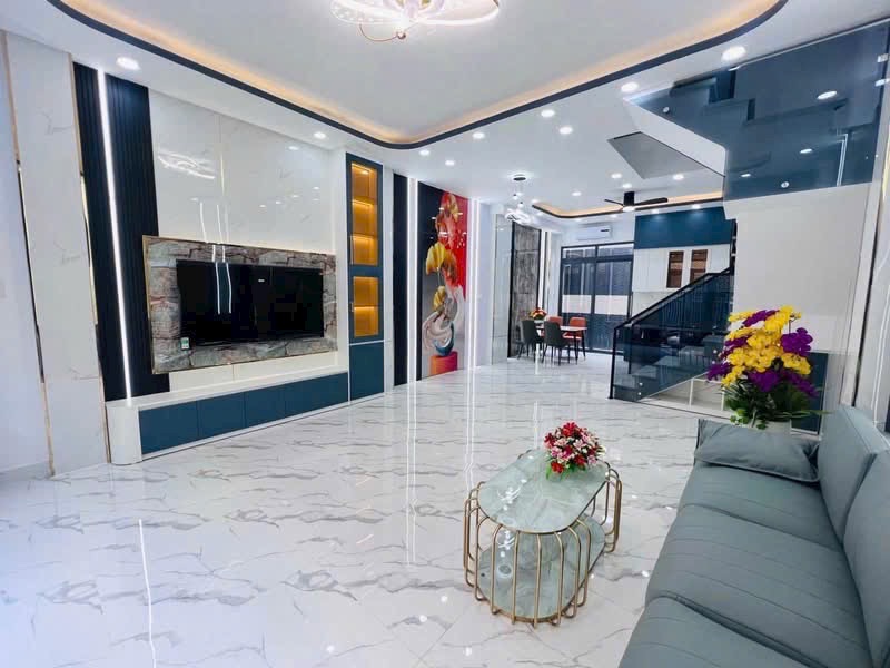 Cho Thuê Nhà Phố Hẻm Xe Hơi Huỳnh Tấn Phát – Nhà Bè, Full Nội Thất, 4PN